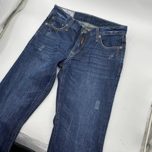 John B Stetson 1014 Rocker Fit Boot Leg Blue Jeans Mens 31x34 Western Cowboy - Picture 2 of 12